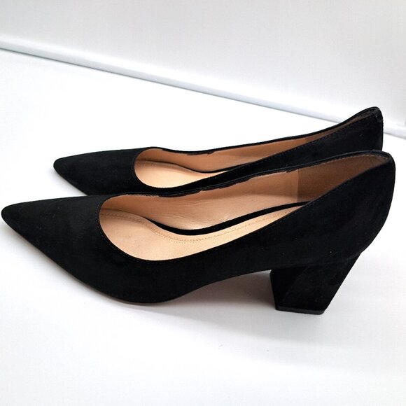 Marc Fisher LTD Womens MLZALA Black Suede Block Pumps Heels Shoes - Size 7.5 - Picture 3 of 14